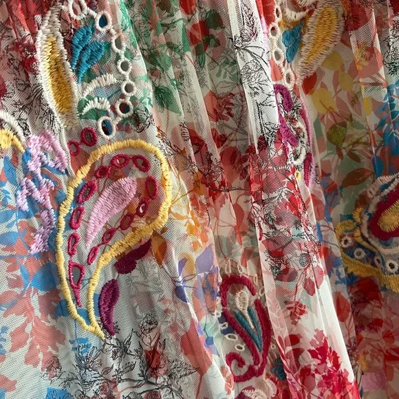 Johnny Was Vibrant Floral Midi Dress - Picture 5 of 7